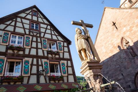 La fontaine Constantin à Kaysersberg en Alsace