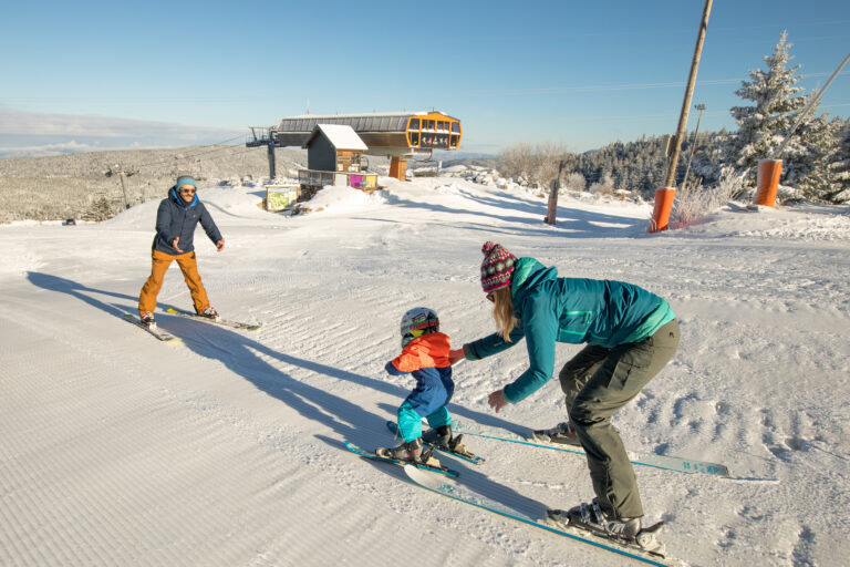 Session de ski en famille à la station du Lac Blanc