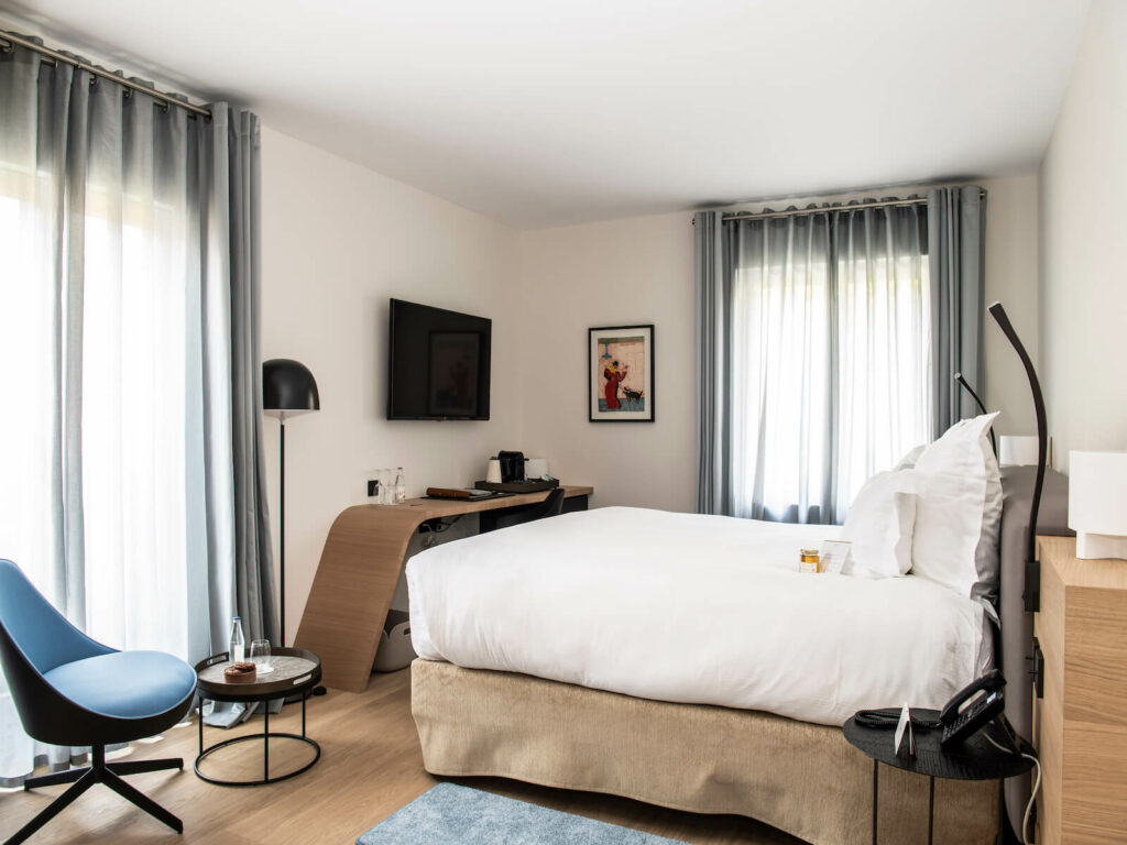 Chambre de l'hotel/restaurant le Chambard à Kaysersberg en Alsace - Vallée de Kaysersberg