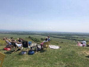 Espace détente au coeur des vignes