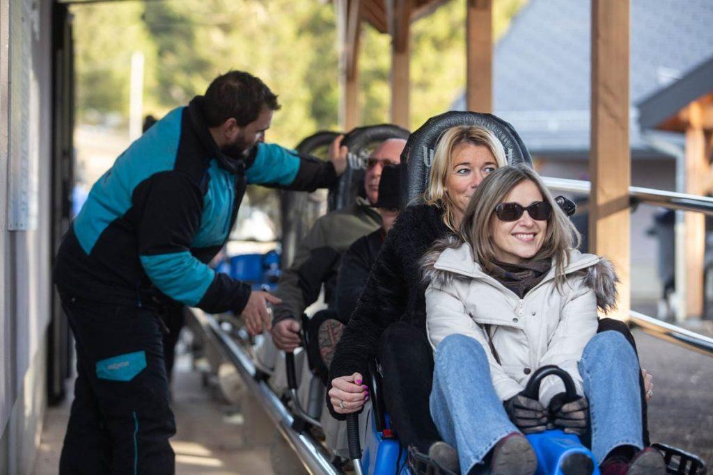 Activité à sensation : luge sur rail Tricky Track à la Station du Lac Blanc