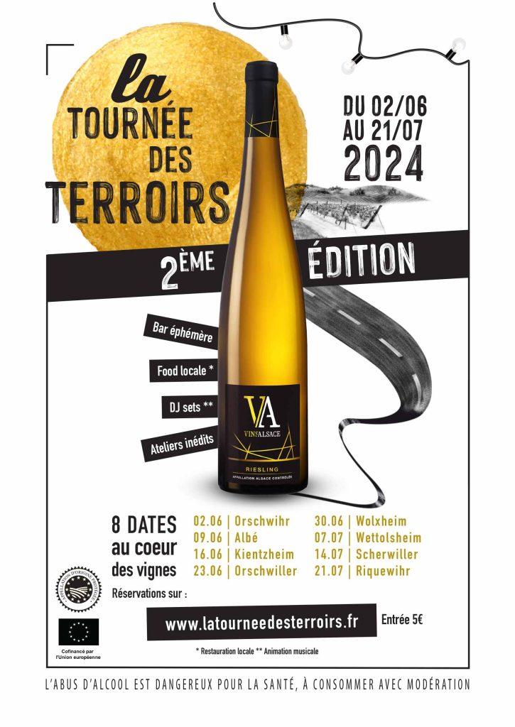 Affiche tournée des terroirs 2024 à Kientzheim en Alsace