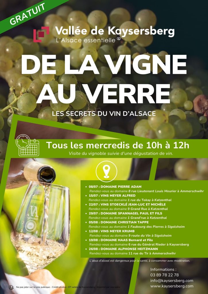 Affiche sortie viticole de la Vigne au Verre vallée de Kaysersberg