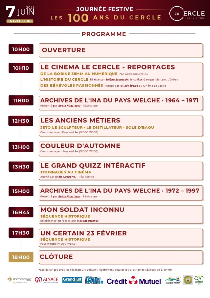 Programme cinéma le Cercle